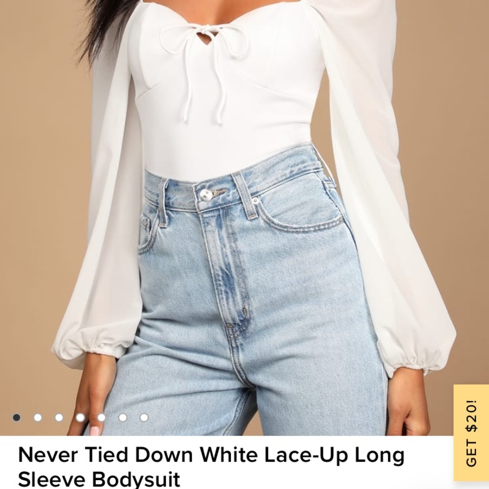 LuLus white bodysuit